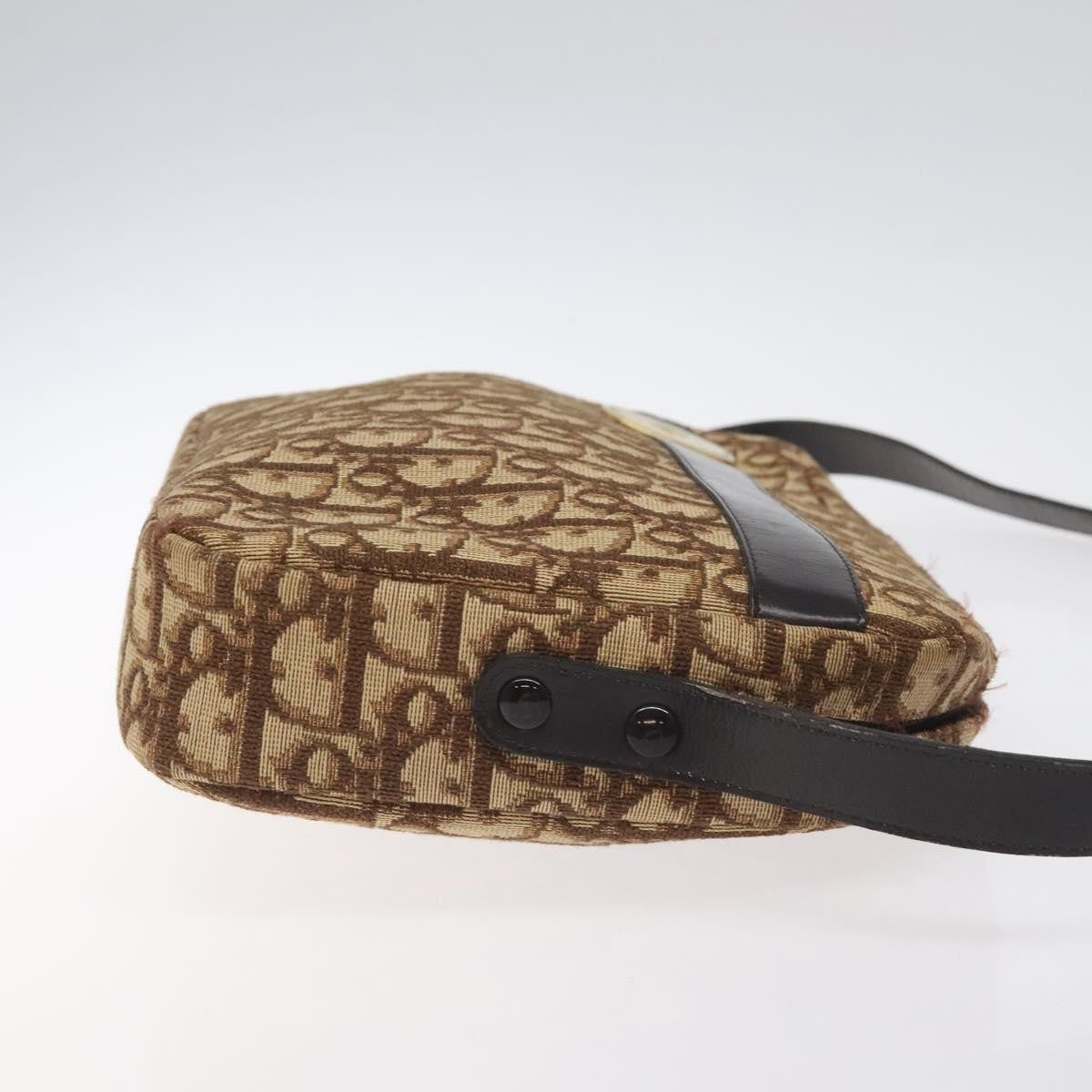 Christian Dior Vintage Trotter Shoulder Bag Canvas, BROWN, CANVAS, Shoulder bag