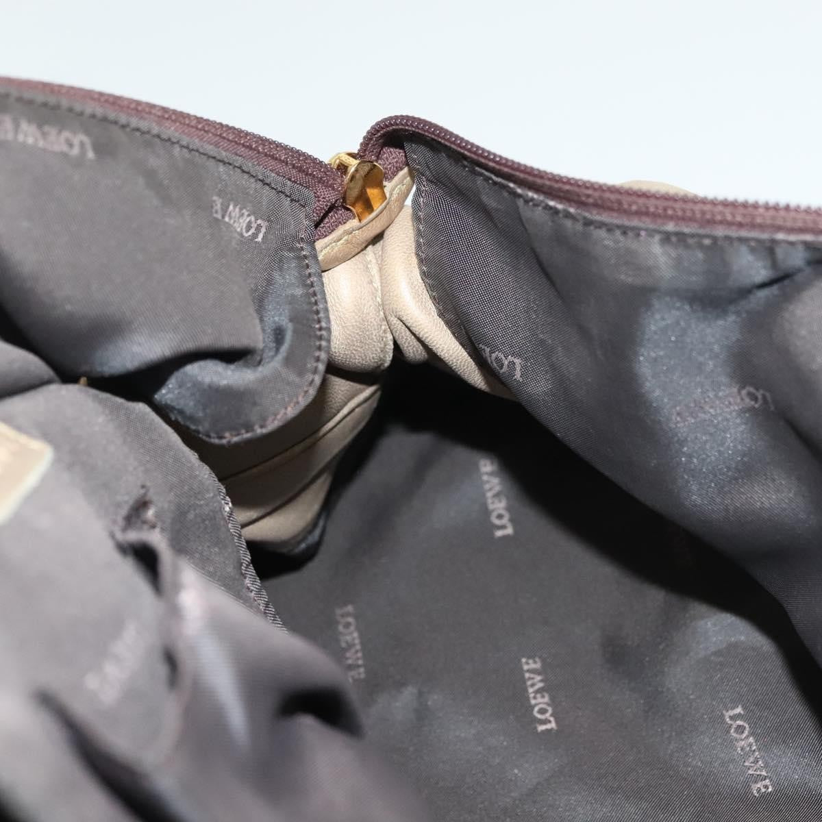 Loewe Anagram Logo Nappa Aire Hand Bag Leather, BEIGE, LEATHER, Handbag