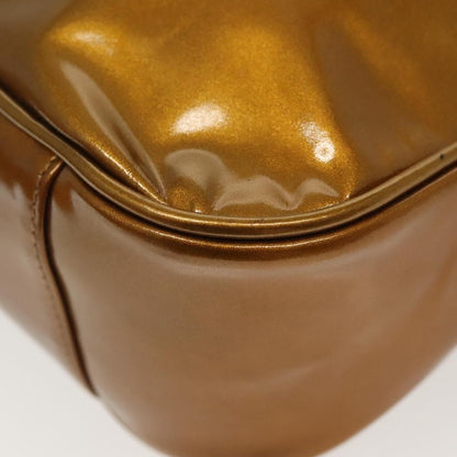 Gucci Vintage Bamboo Handle Bag Patent leather, GOLD, PATENT_LEATHER, Handbag