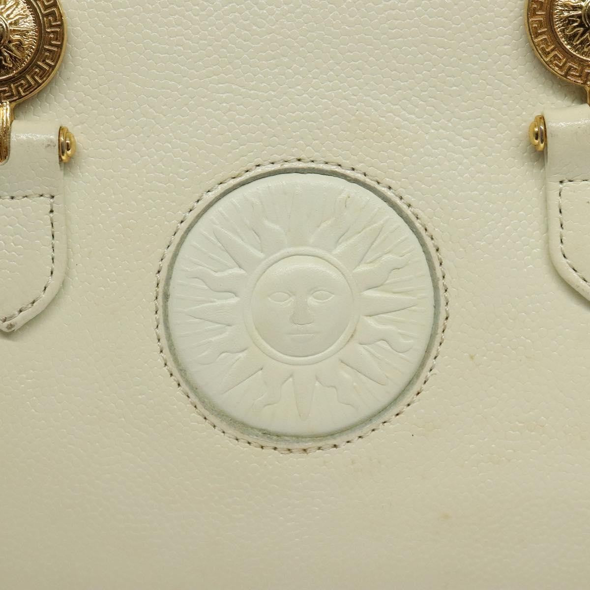 Versace Vintage Handbag Leather, WHITE, LEATHER, Handbag