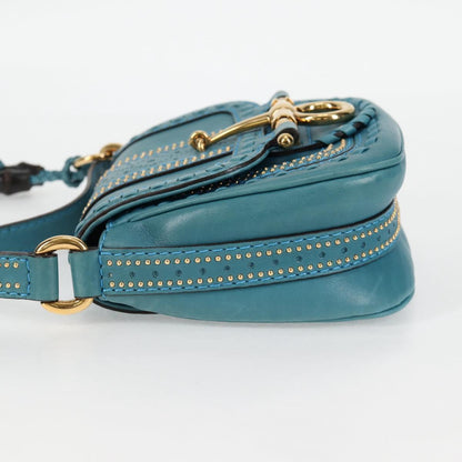 Gucci Snaffle Bit Crossbody Bag Leather, BLUE, LEATHER, Crossbody bag