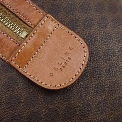 Celine Vintage Duffle Bag Macadam Coated Canvas, BROWN, CANVAS, Travel bag