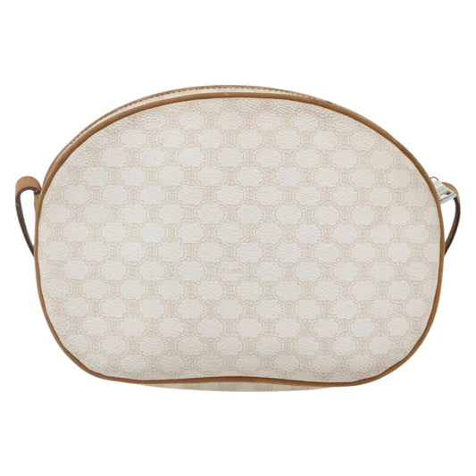 Celine Macadam Shoulder Bag PVC Leather, WHITE, PVC, Shoulder bag