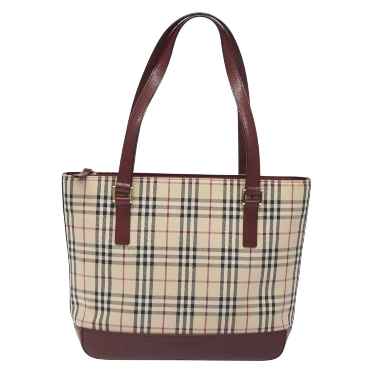 Burberry Nova Check Tote canvas check pattern, BEIGE, CANVAS, Tote bag