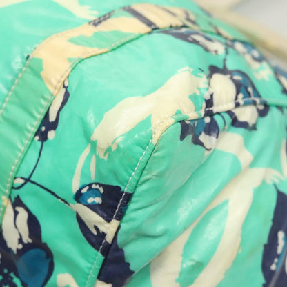 Chanel Vintage Floral Tote Nylon, GREEN, NYLON, Tote bag