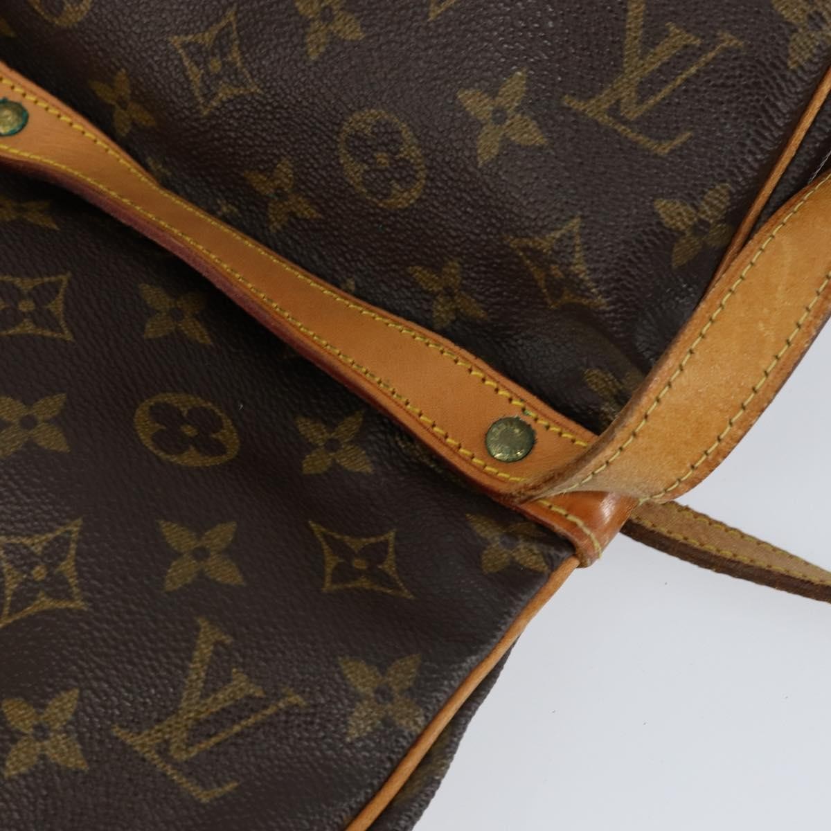 Louis Vuitton Saumur Handbag Monogram Canvas, BROWN, CANVAS, Shoulder bag