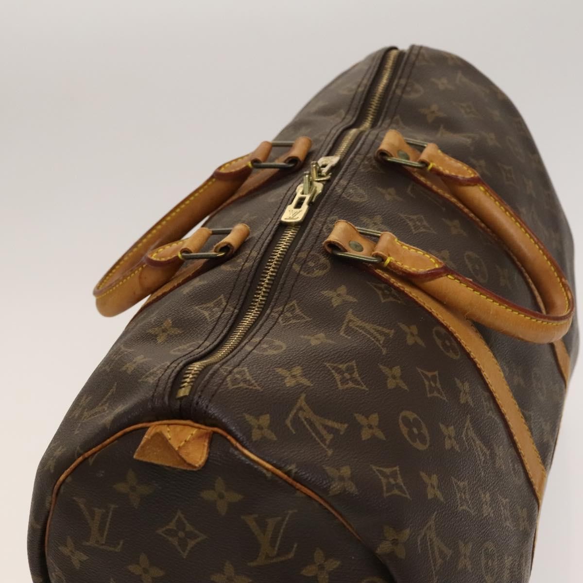 Louis Vuitton Keepall Bag Monogram Canvas, BROWN, CANVAS, Travel bag