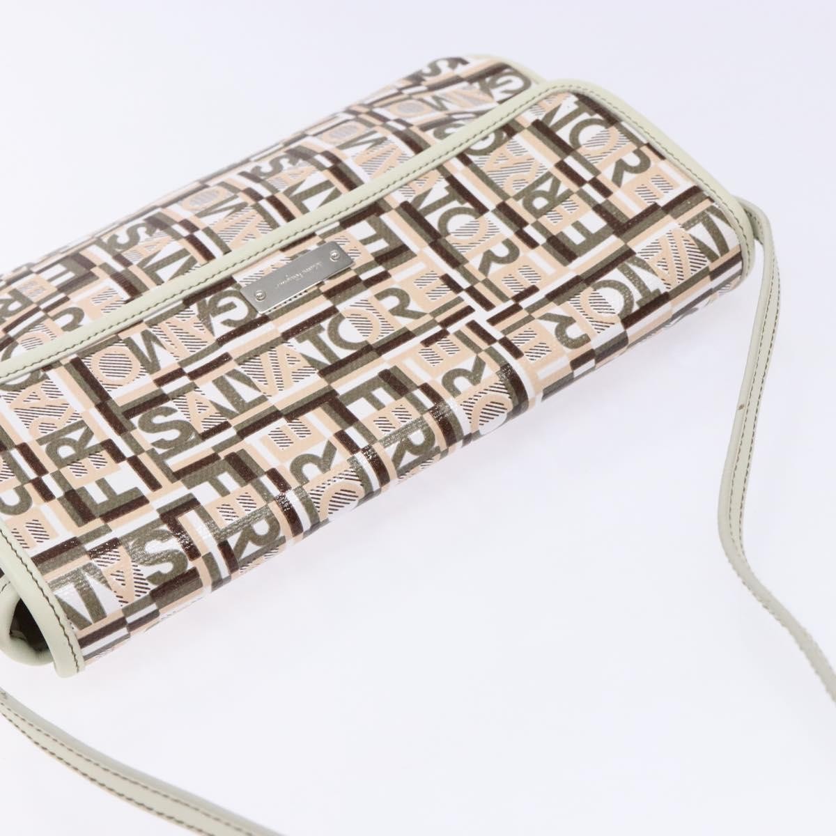 Salvatore Ferragamo Vintage clutch Bag Canvas, BEIGE, CANVAS, Clutche & pouche