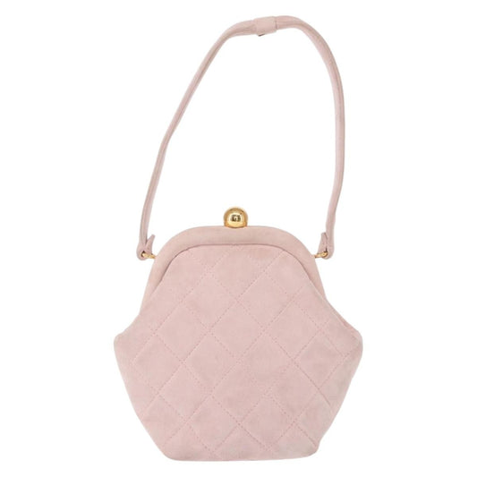 Chanel Vintage CC Hand bag Suede, PINK, SUEDE, Handbag