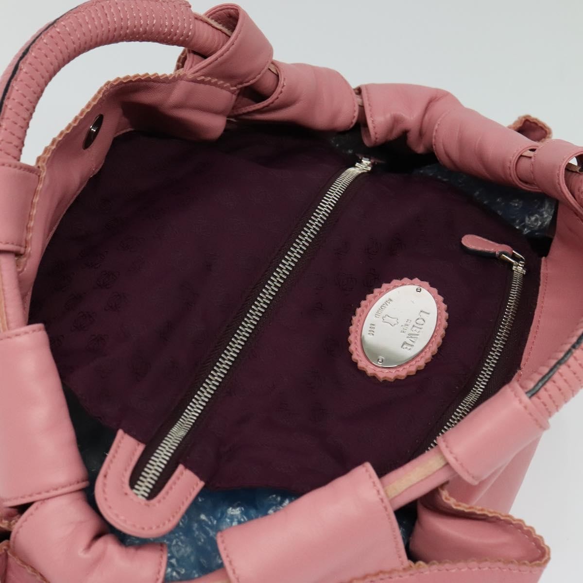 Loewe Anagram Logo Nappa Aire Hand Bag Leather, PINK, LEATHER, Handbag