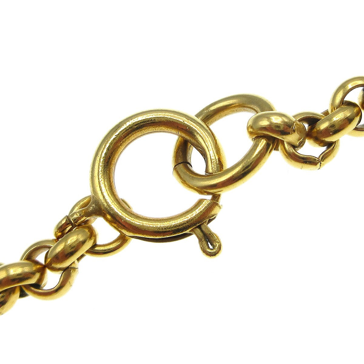 Chanel CC Heart Pendant Necklace Metal, GOLD, GOLD_PLATED, Necklace