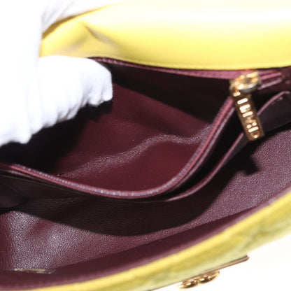 Chanel Chic With Me Flap Bag Quilted Jersey, YELLOW, COTTON, Shoulder bag