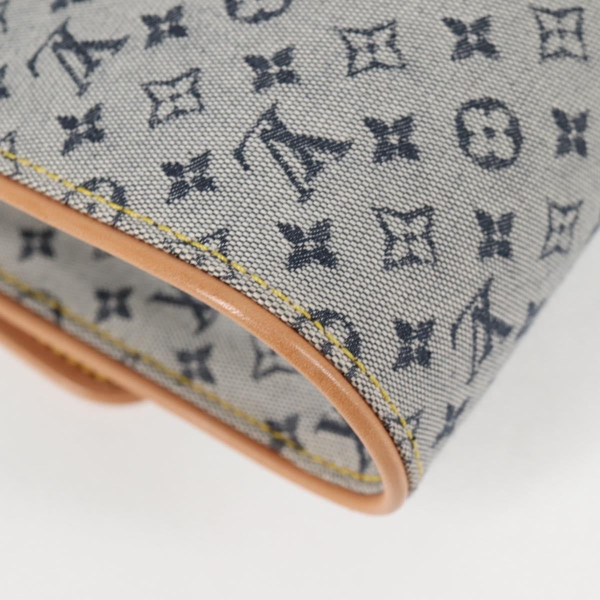 Louis Vuitton Camille Handbag Mini Lin, BLUE, CANVAS, Handbag