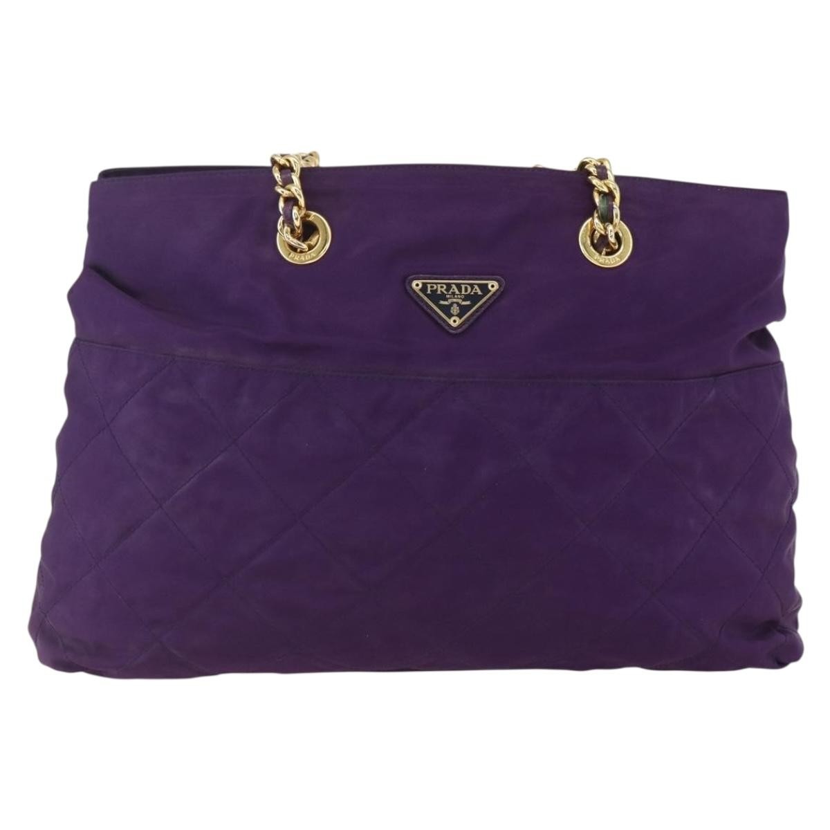 Prada Vintage Shoulder Bag Tessuto, PURPLE, NYLON, Shoulder bag