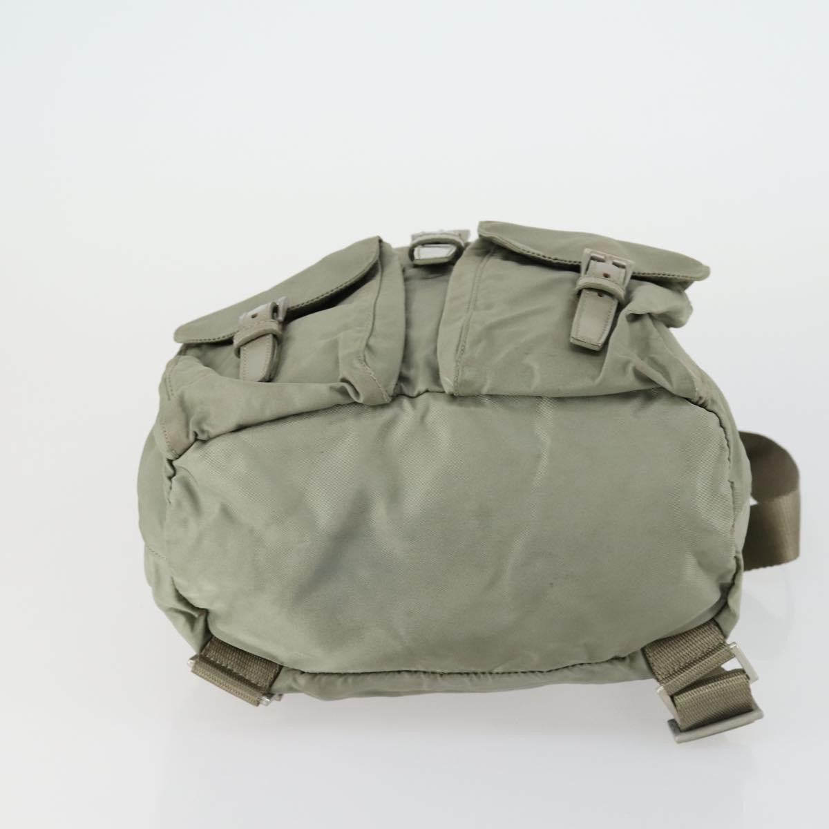 Prada Double Front Pocket Backpack Tessuto, BEIGE, NYLON, Backpack