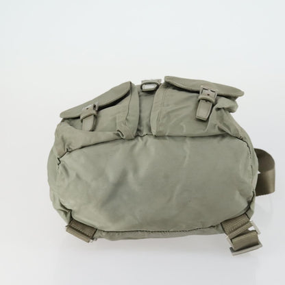 Prada Double Front Pocket Backpack Tessuto, BEIGE, NYLON, Backpack