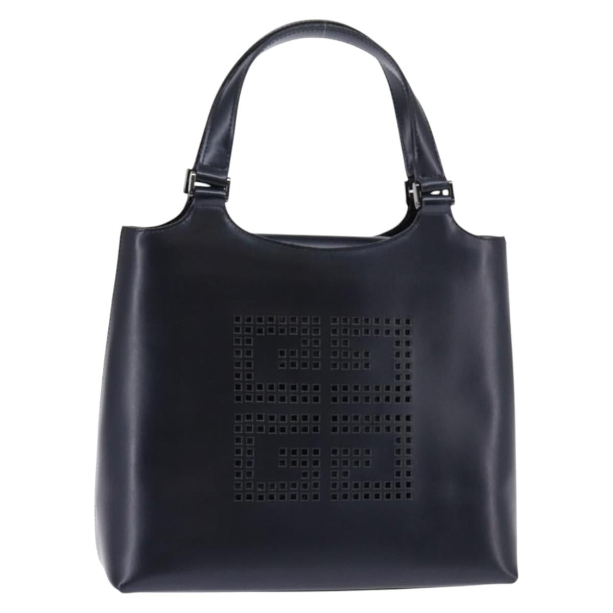 Givenchy Vintage 4G handbag Leather, NAVY, LEATHER, Handbag