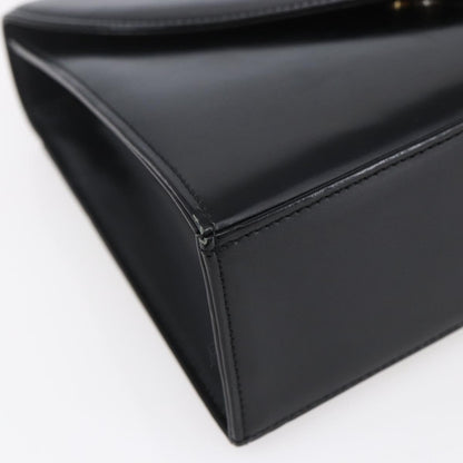 Saint Laurent Vintage Handbag Leather, BLACK, LEATHER, Handbag