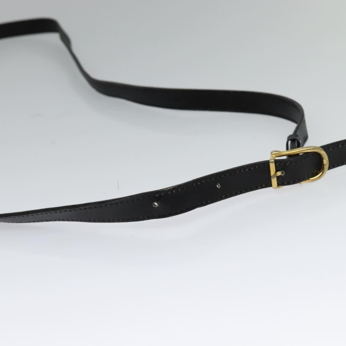 Celine Envelope Shoulder Bag Leather, BLACK, LEATHER, Shoulder bag