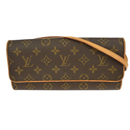 Louis Vuitton Twin Handbag Monogram Canvas, BROWN, CANVAS, Clutche & pouche