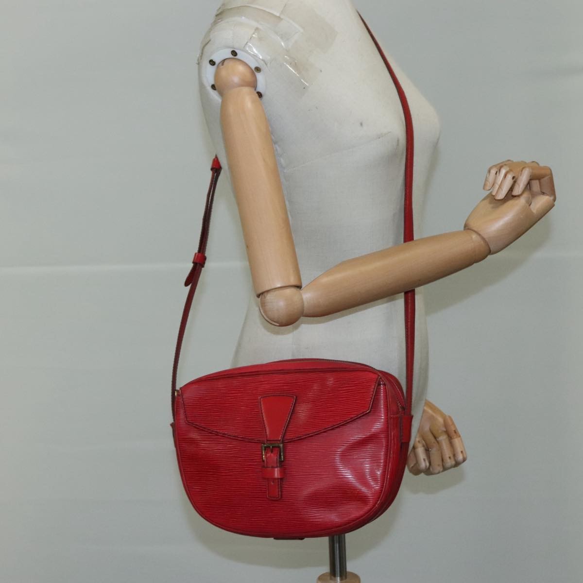 Louis Vuitton Jeune Fille Handbag Epi Leather, RED, LEATHER, Shoulder bag