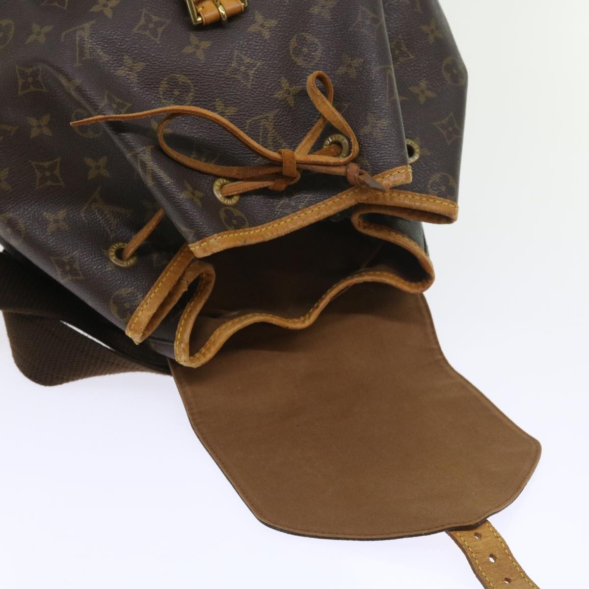 Louis Vuitton Montsouris Backpack Monogram Canvas, BROWN, CANVAS, Backpack