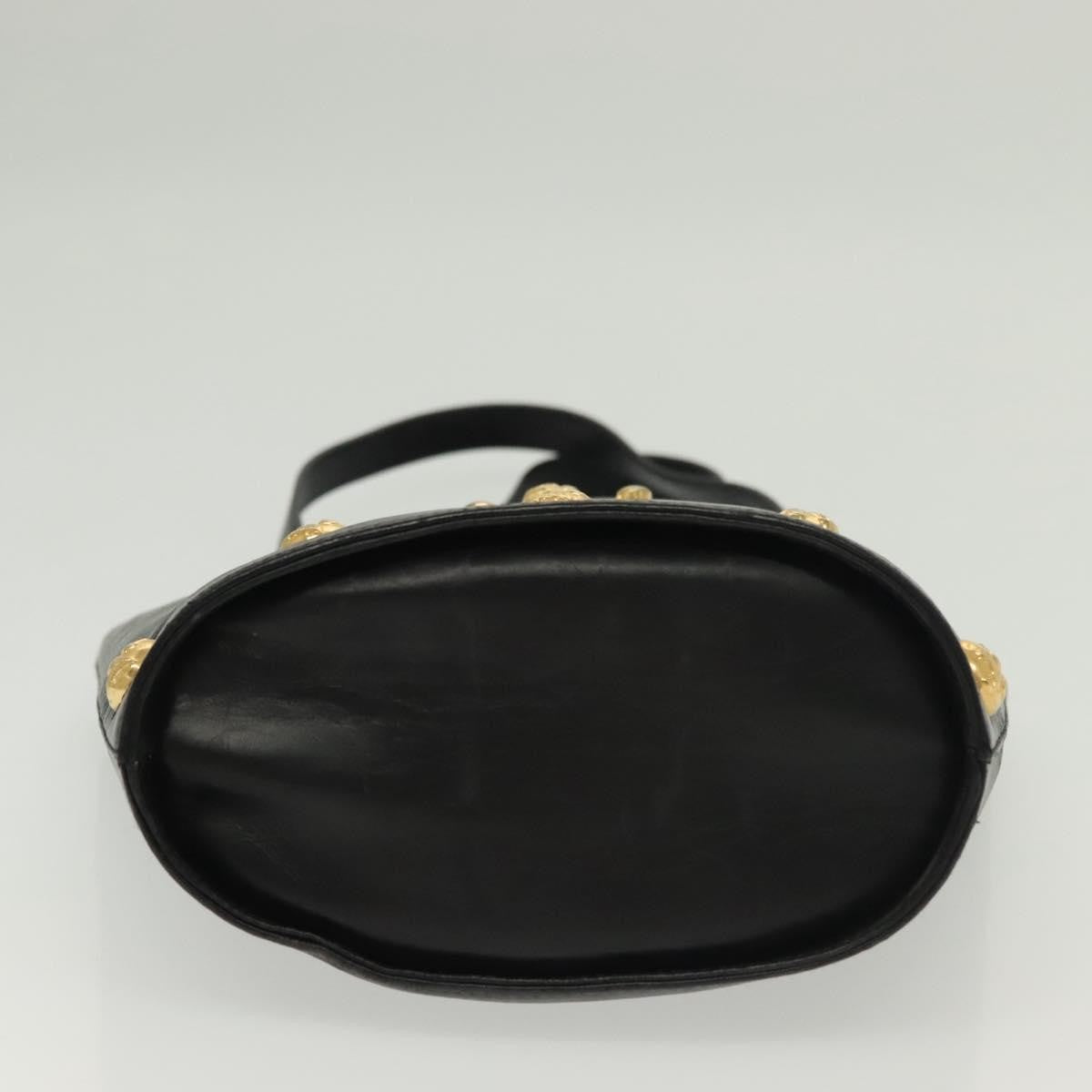 Salvatore Ferragamo Vintage Handbag Leather, BLACK, LEATHER, Handbag