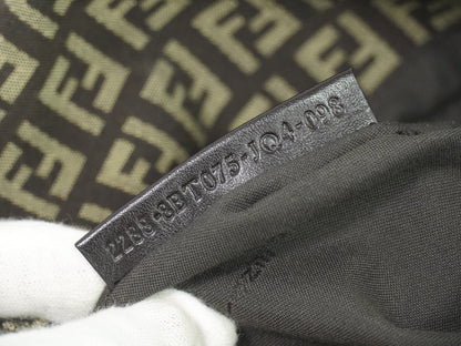 Fendi Mamma Baguette Shoulder Bag Canvas, BROWN, CANVAS, Shoulder bag