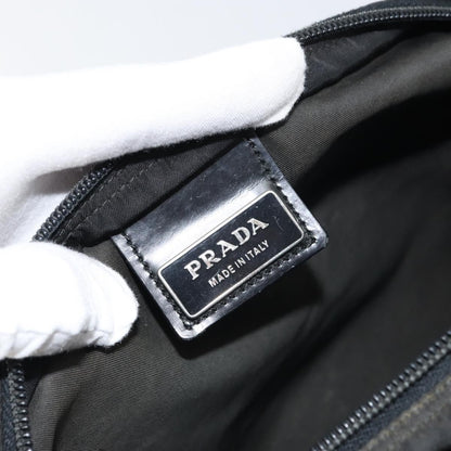 Prada Flat Messenger Bag Tessuto, BLACK, NYLON, Shoulder bag
