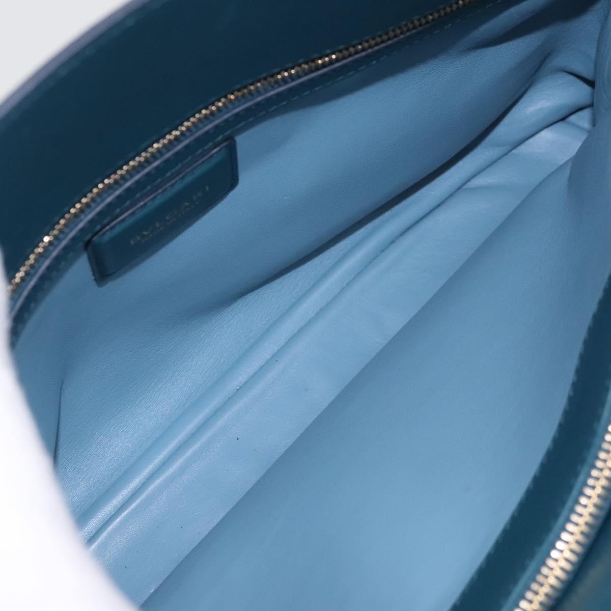 Bvlgari Handbag Leather, TURQUOISE, LEATHER, Handbag
