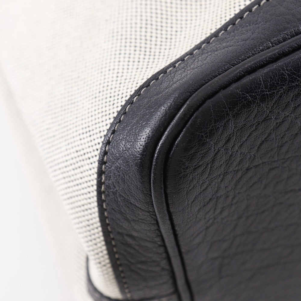 Hermes Garden Party Tote Toile and Leather, GRAY, CANVAS, Tote bag