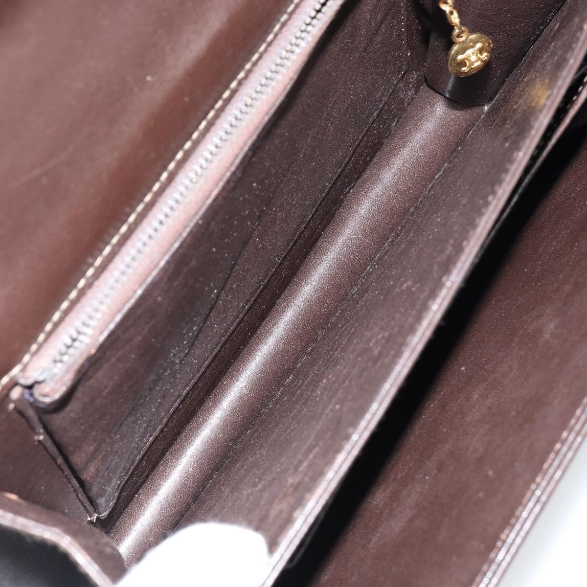 Celine C Sulky Shoulder bag Canvas and Leather, BROWN, CANVAS, Shoulder bag