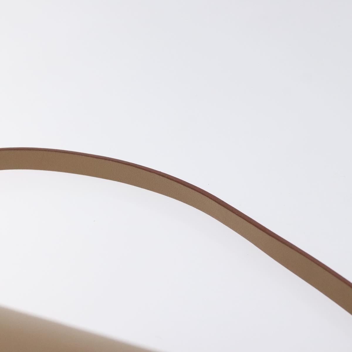 Salvatore Ferragamo Vintage Gancini Pochette Leather, BEIGE, LEATHER, Clutche & pouche