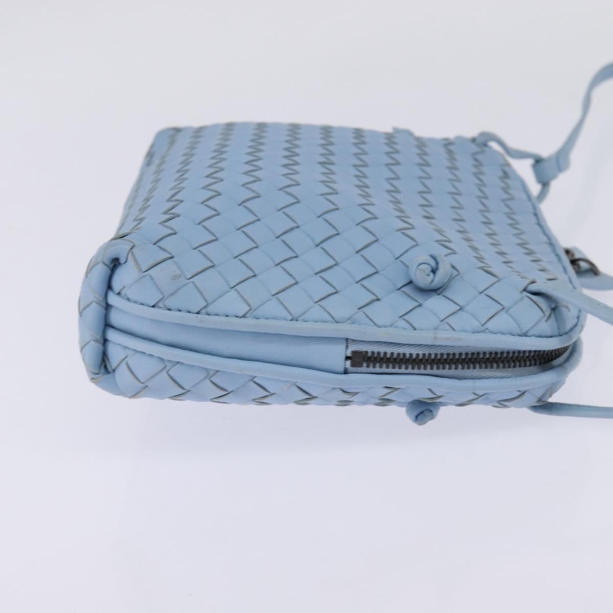 Bottega Veneta Nodini Crossbody Bag Intrecciato Nappa, BLUE, LEATHER, Crossbody bag