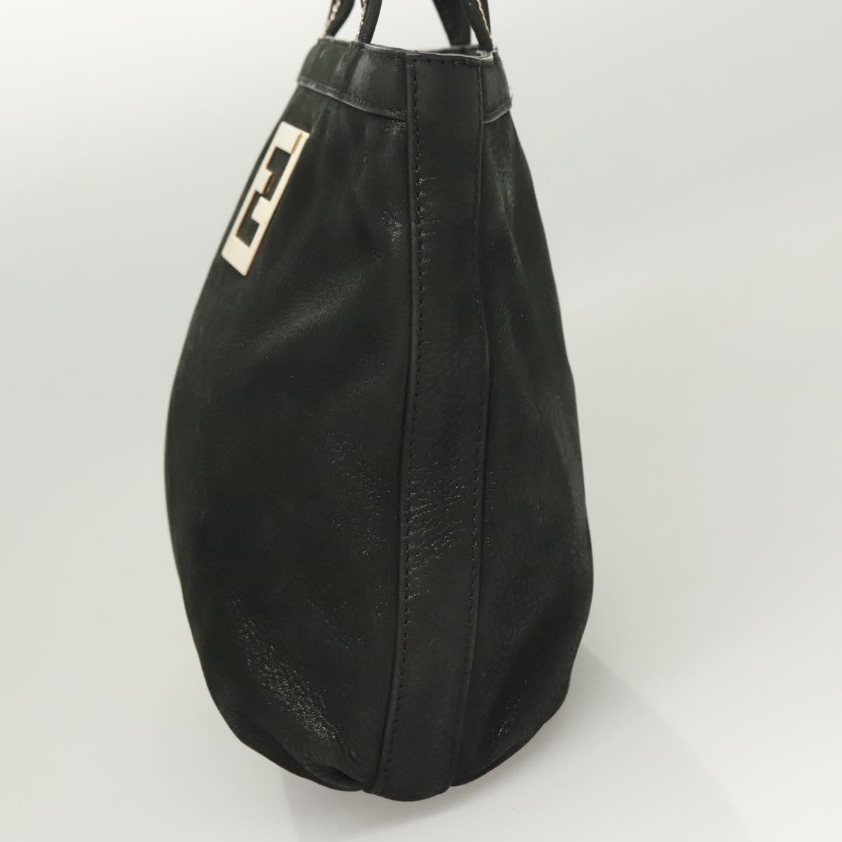 Fendi Vintage Convertible Tote Leather, BLACK, LEATHER, Tote bag