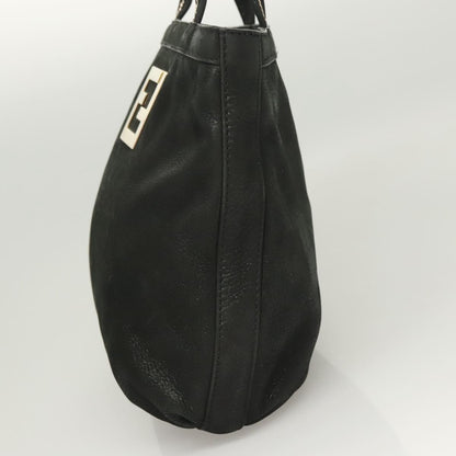 Fendi Vintage Convertible Tote Leather, BLACK, LEATHER, Tote bag