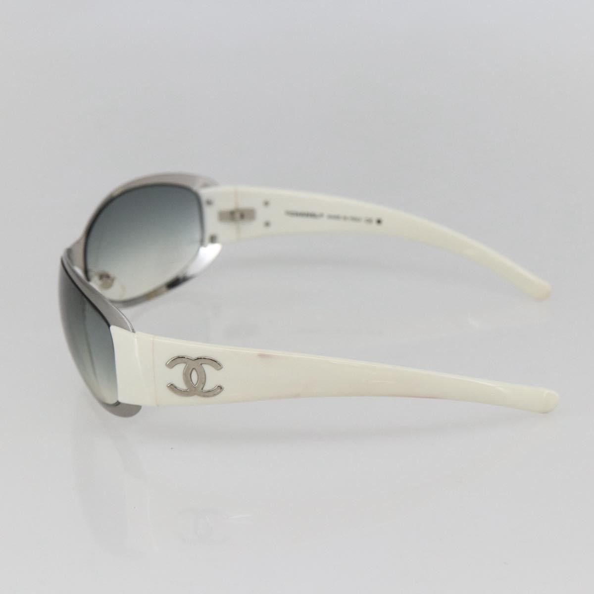 Chanel Logo CC Sunglasses Metal, WHITE, METAL, Sunglasse