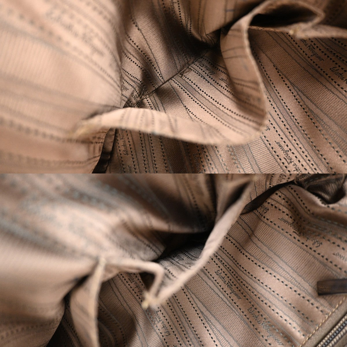 Salvatore Ferragamo Gancini handbag Leather, GRAY, LEATHER, Handbag