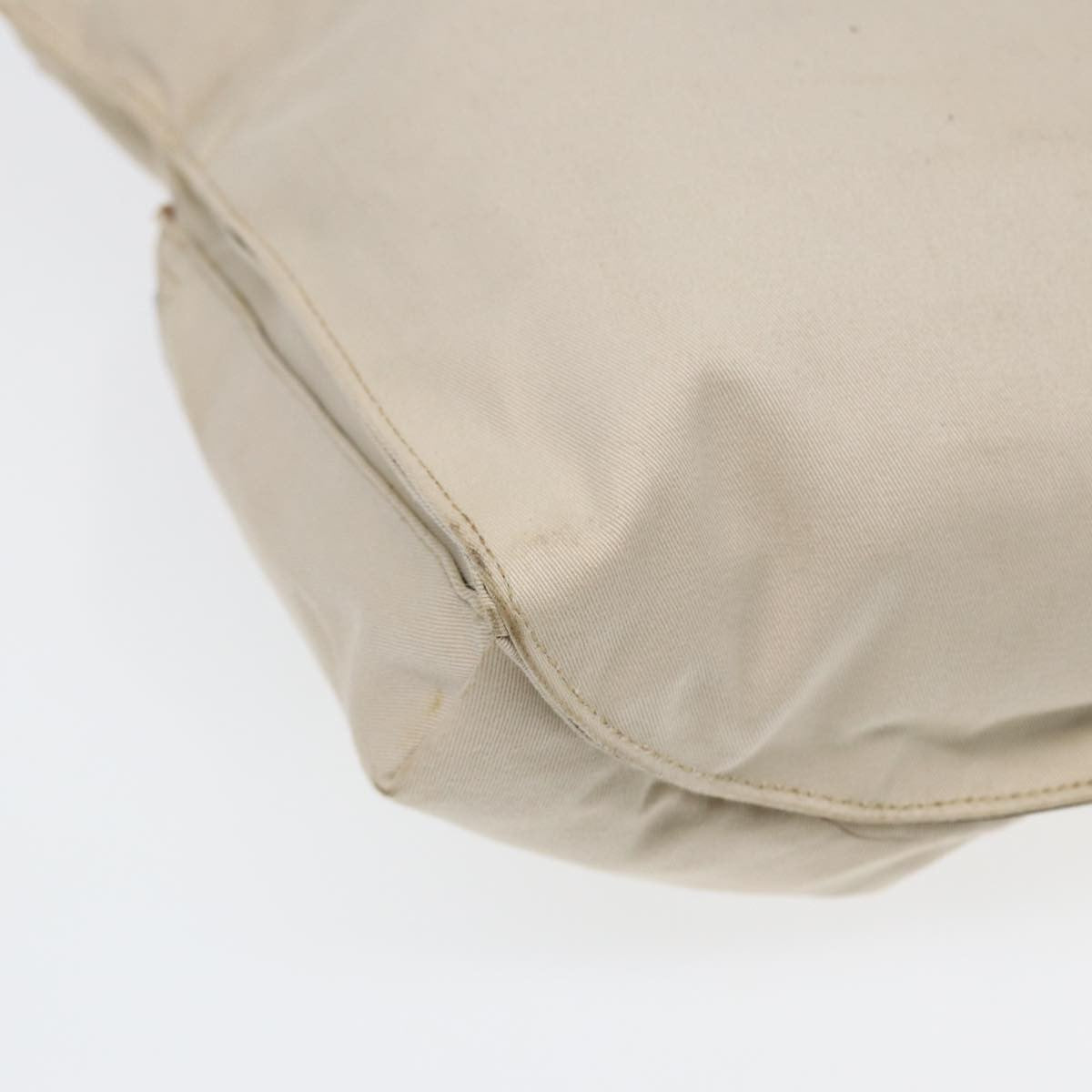 Fendi Vintage Double Pocket Zip Shoulder Bag Canvas, BEIGE, CANVAS, Shoulder bag