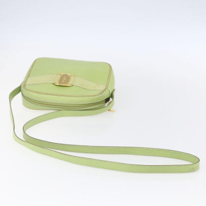 Salvatore Ferragamo Vara Bow camera Shoulder Bag Leather, GREEN, LEATHER, Shoulder bag