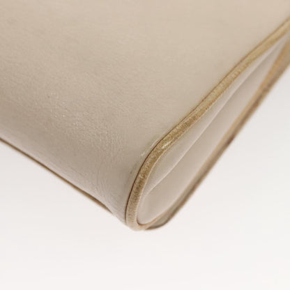 Celine Flap Shoulder Bag Leather, BEIGE, LEATHER, Shoulder bag