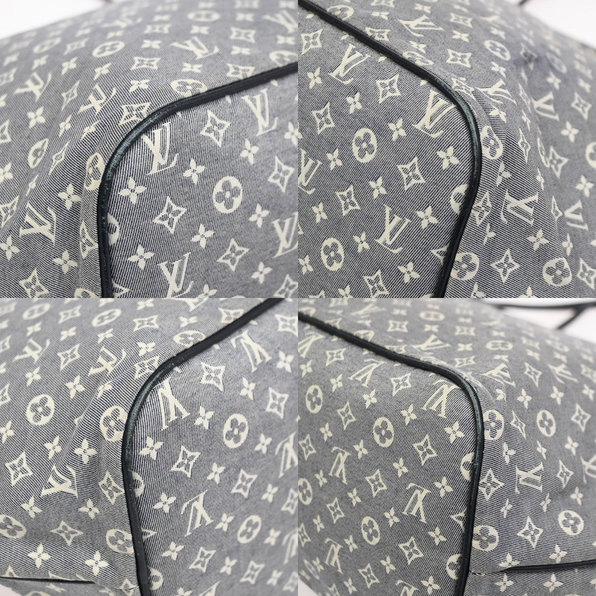 Louis Vuitton Neverfull Tote Monogram Idylle, GRAY, CANVAS, Tote bag