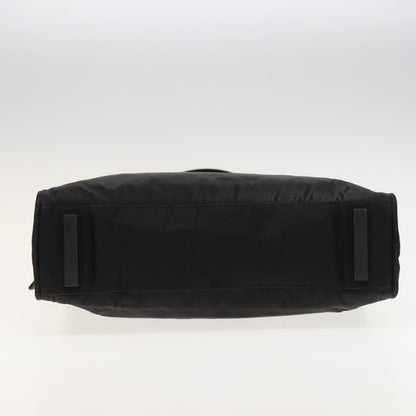 Prada Bowling Shoulder Bag Tessuto, BLACK, NYLON, Shoulder bag