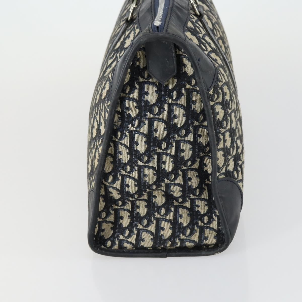 Christian Dior Vintage Trotter Boston Bag Canvas, NAVY, CANVAS, Travel bag