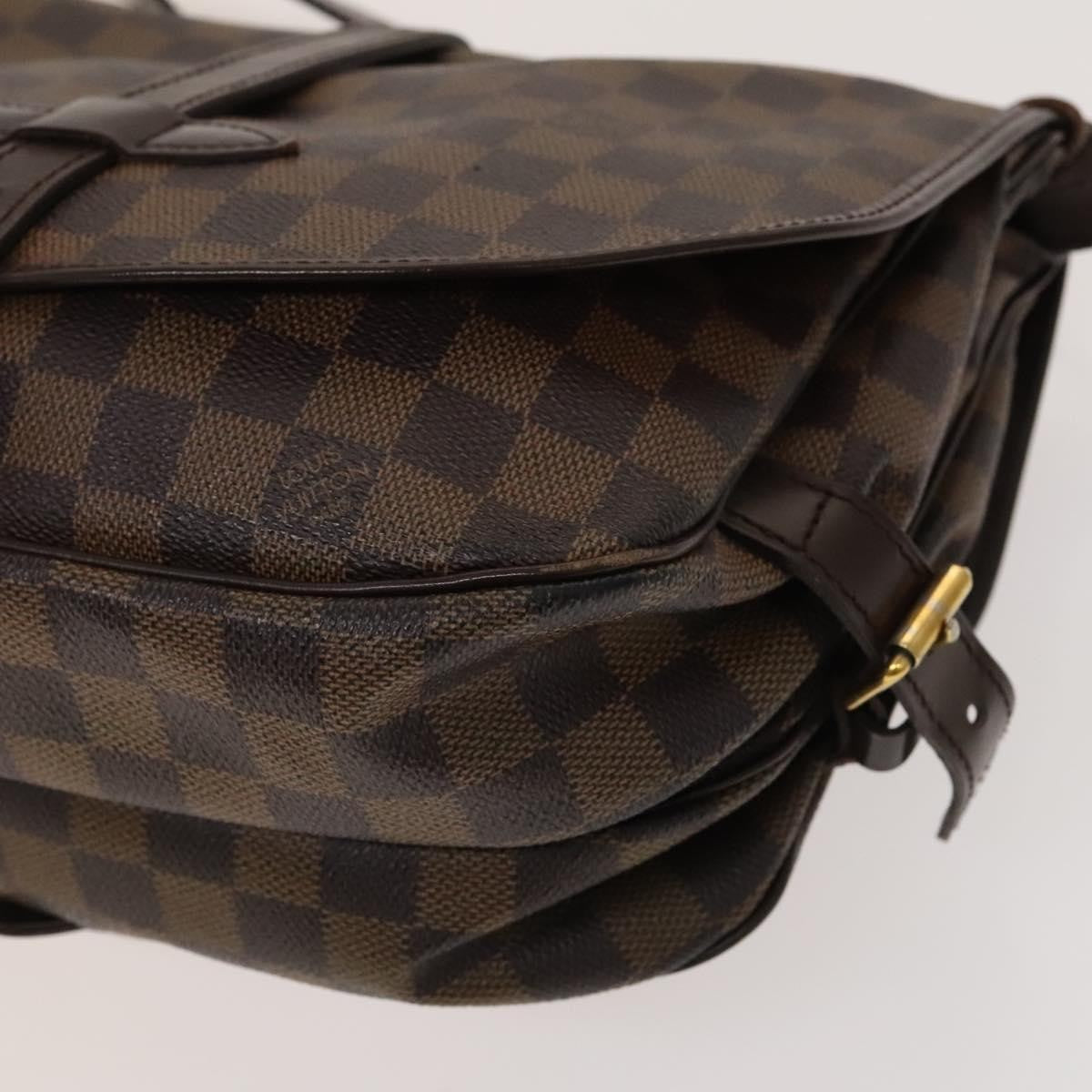 Louis Vuitton Saumur Handbag Damier, BROWN, CANVAS, Handbag