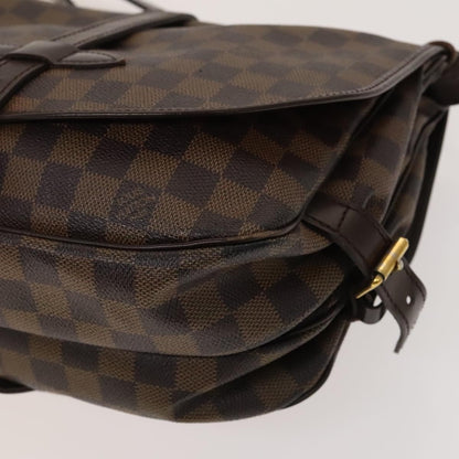 Louis Vuitton Saumur Handbag Damier, BROWN, CANVAS, Handbag