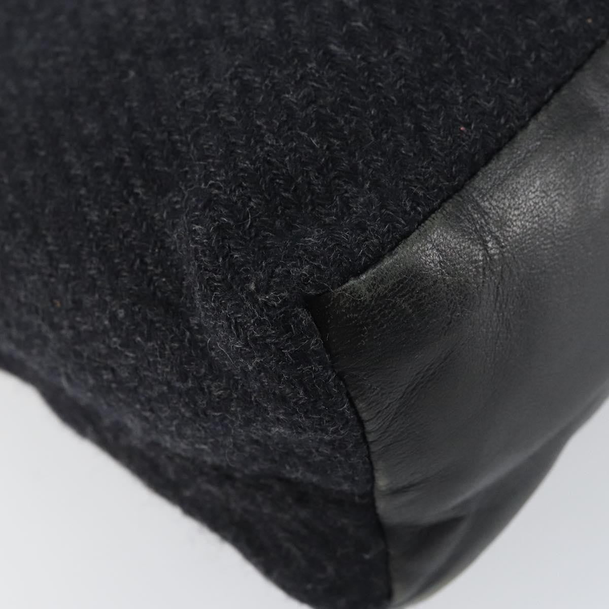 Prada Vintage Shoulder Bag Wool, BLACK, WOOL, Shoulder bag