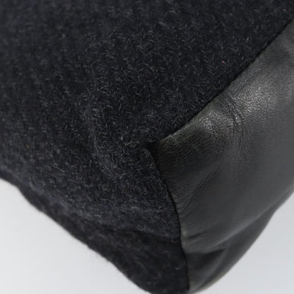 Prada Vintage Shoulder Bag Wool, BLACK, WOOL, Shoulder bag