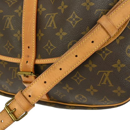 Louis Vuitton Saumur Handbag Monogram Canvas, BROWN, CANVAS, Shoulder bag