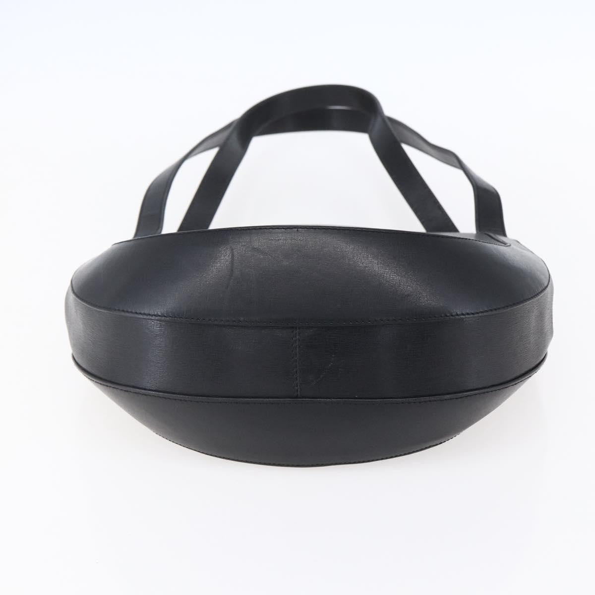 Salvatore Ferragamo Gancini Shoulder Bag Leather, BLACK, LEATHER, Shoulder bag